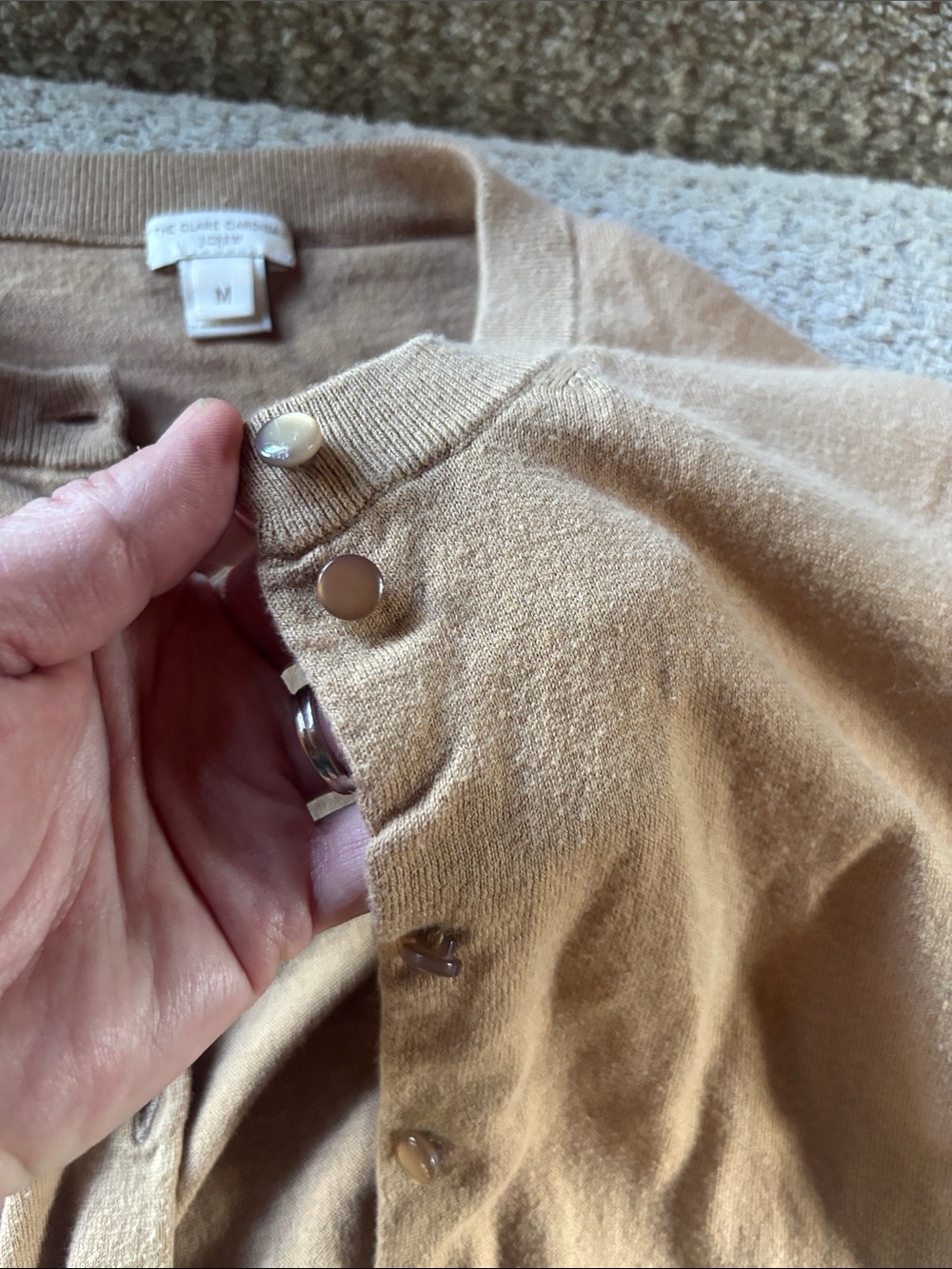 J. Crew Camel Button-Front Women's Cardigan - Picture 3 of 10